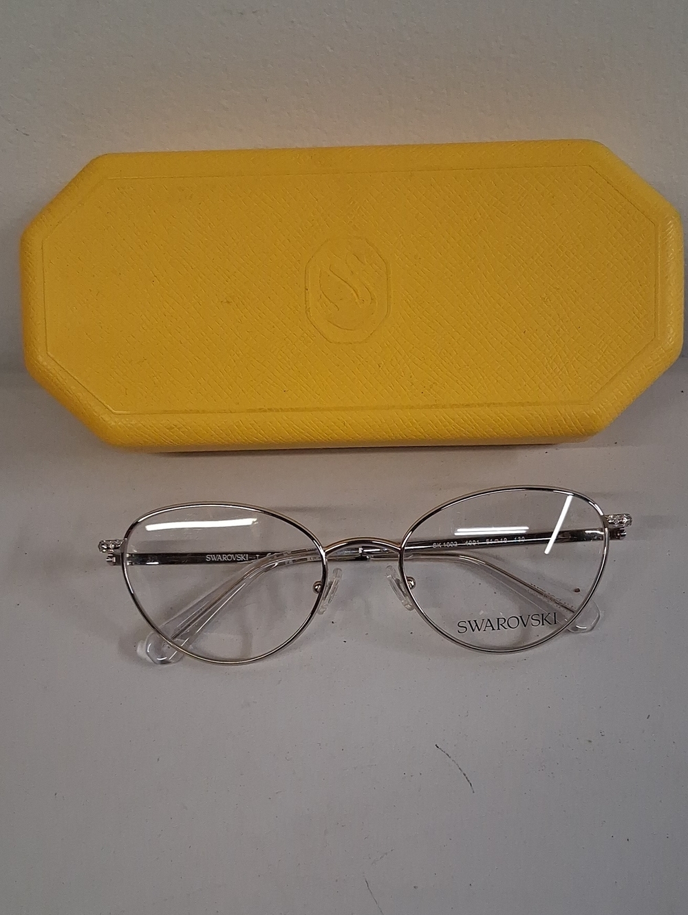 NWOT Rxable Womens Swarovski SK1002 Silver Eyegass Frames